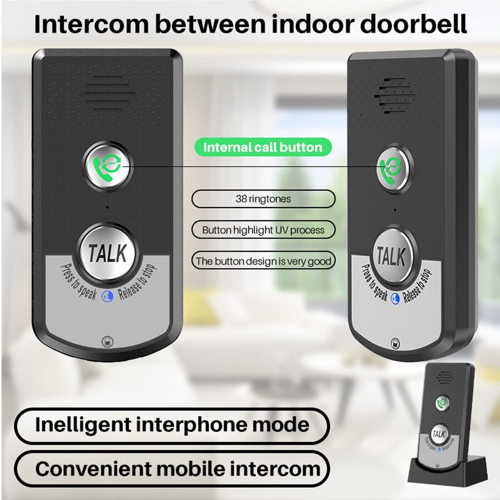 Intercoms Wireless for Home 1500 Meters 2 Charging Methods Wireless Intercom ...