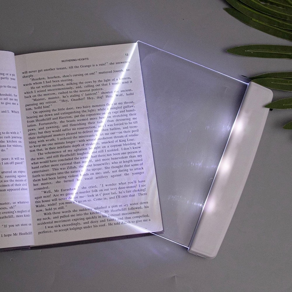 Flat LED Book Light Full Page Reading Light Panel for Night Reading