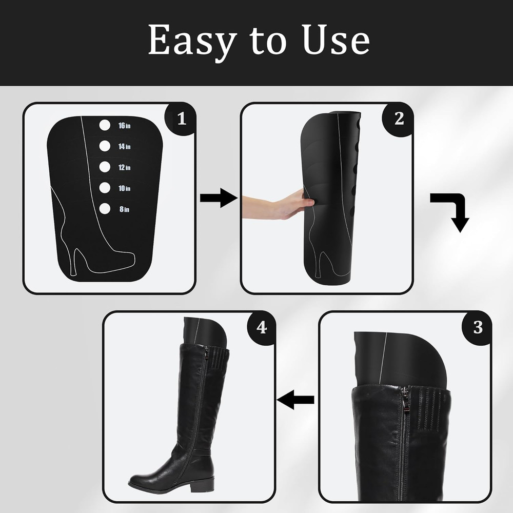 Boot Shaper Form Inserts, Tall Boot Support, Reusable Shoe Tree Shape Holder ...