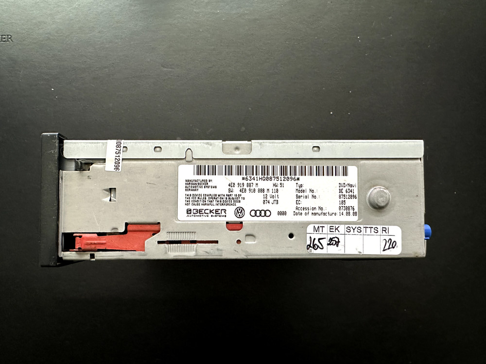 2008 2009 AUDI S5 NAVIGATION PLAYER 4E0919887M