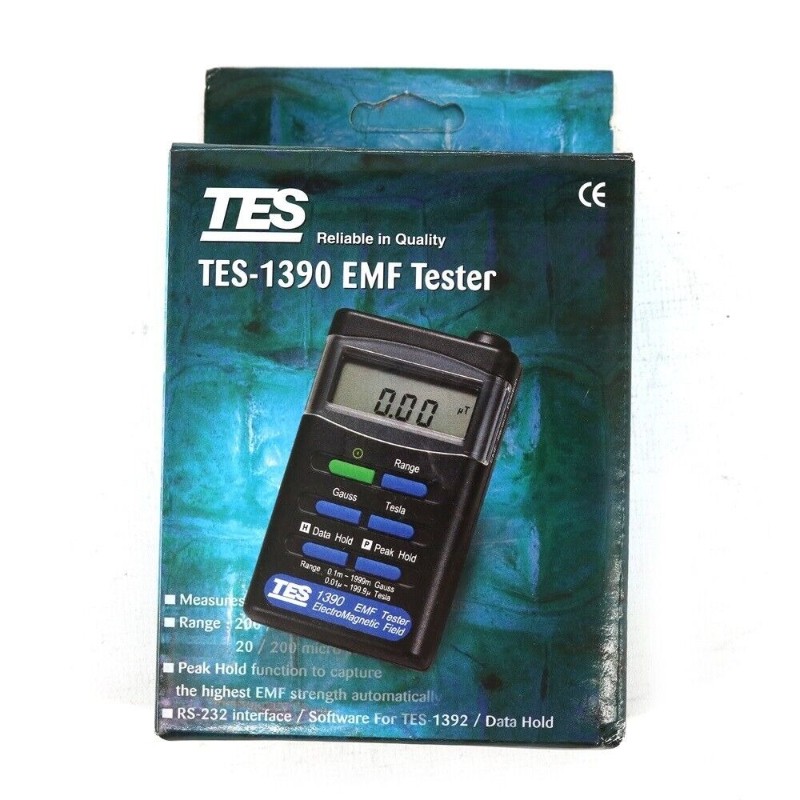 TES-1390 EMF (ElectroMagnetic Field) Tester with Peak Hold Function 1 PC