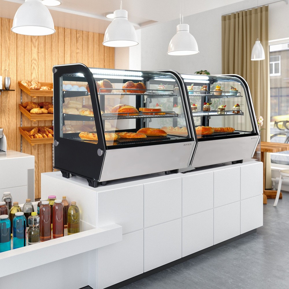 2-Tier Refrigerated Display Case Bakery Display Fridge Case 4.2 cu ft Capacity
