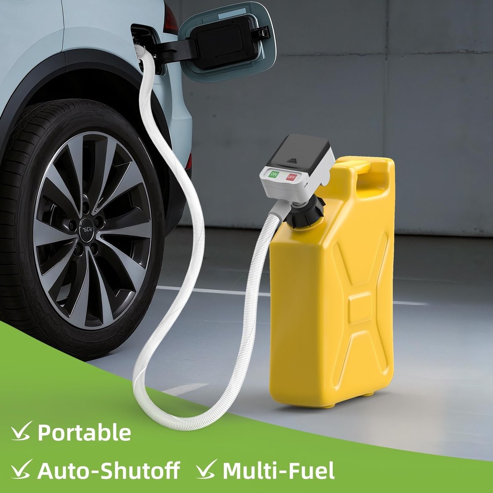 Automatic Fuel Transfer Pump, 3.2 Gallon per Min, includes 51'' Fuel Transfer...