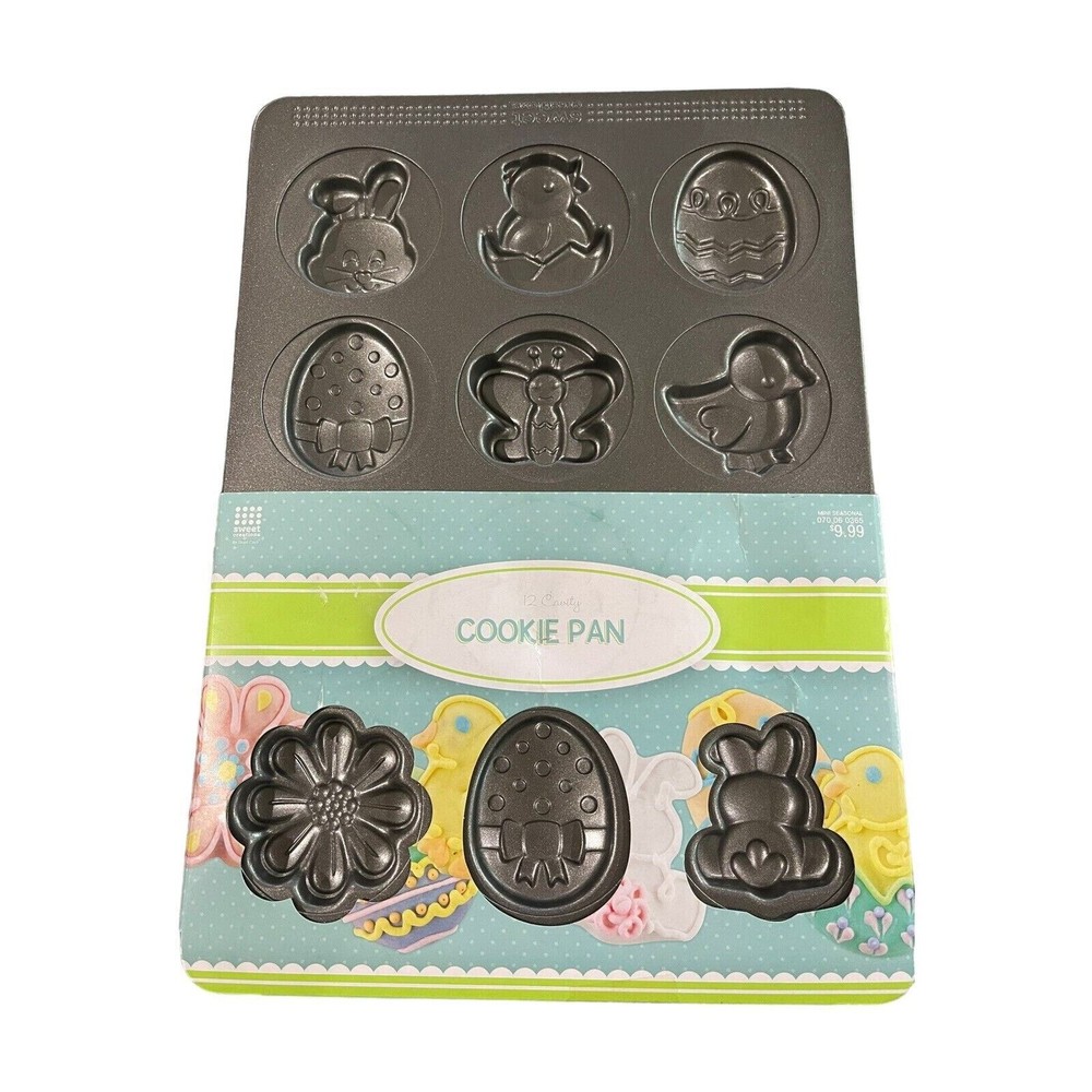 Easter Spring Cookie Mold 12 Pan Designs Bunny Eggs Basket Flower Chick Nice