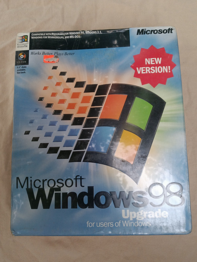 Microsoft Windows 98 Upgrade CD-ROM Operating System  English SEALED
