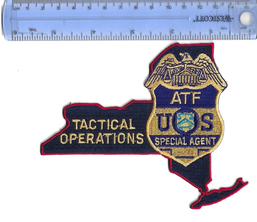 ATF US Special Agent Tactical Operations NY State Shaped patch