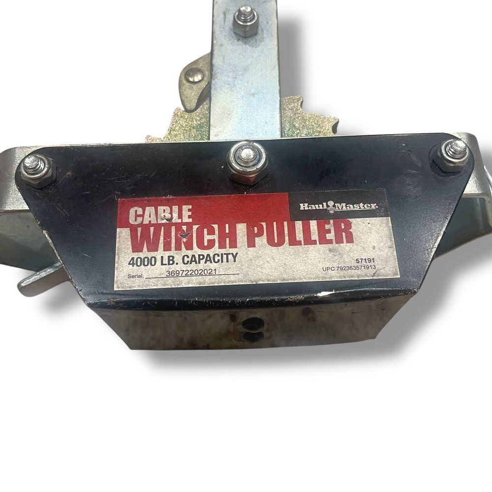 Haul-Master 4000 LB Cable Winch Puller Come-Along Ratchet Puller 57191 Hooks