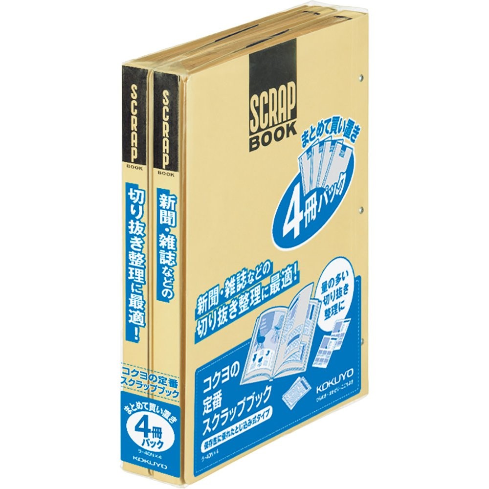 KOKUYO Scrapbook D, Binding Type, A4 Pack, La-40NX4