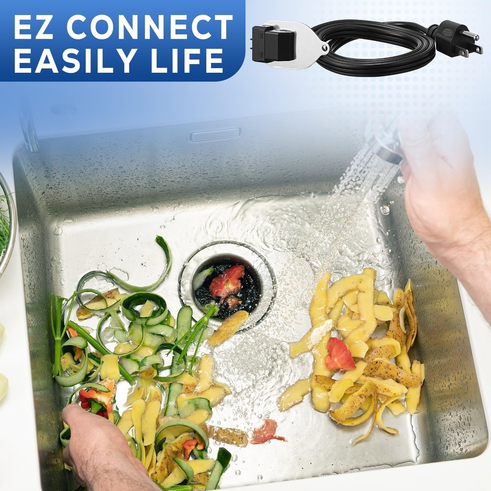 1 Pcs Garbage Disposal Power Cord Compatible with Insinkerator Ez Connect Power