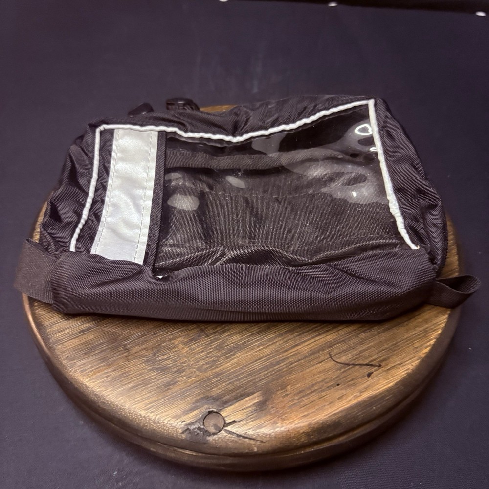 See Through Pouch 8"x 5" Reflective Strips, Hook & Loop Attachment