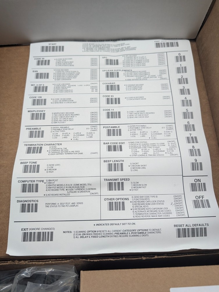 AML M1000-DEC Barcode Decoder Kit M1000SLT-OPV506 Complete w/ Cables