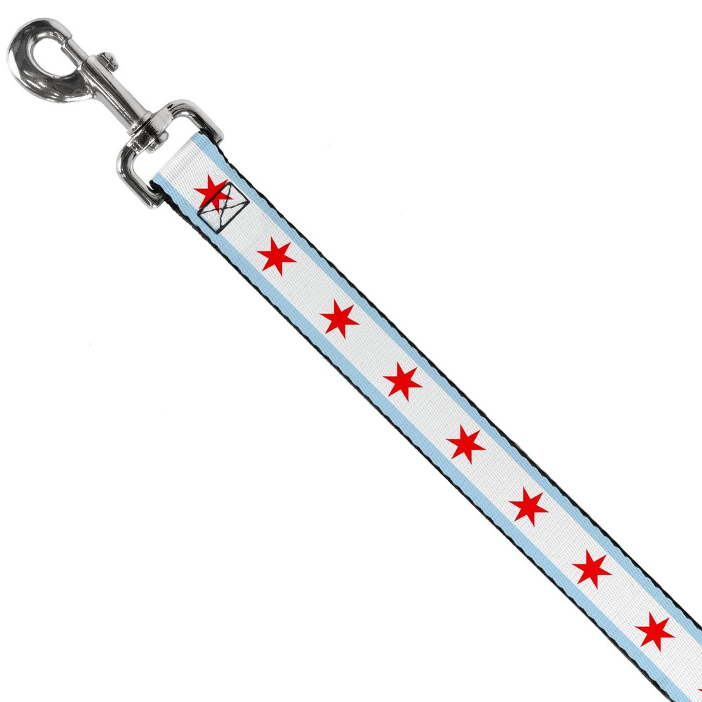 Dog Leash Chicago Flags NARROW 0.5"