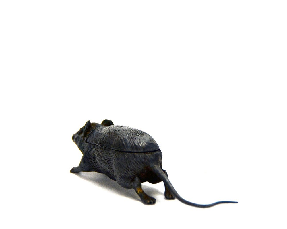 Vienna Bronze Casting Mouse Figure Match Holder