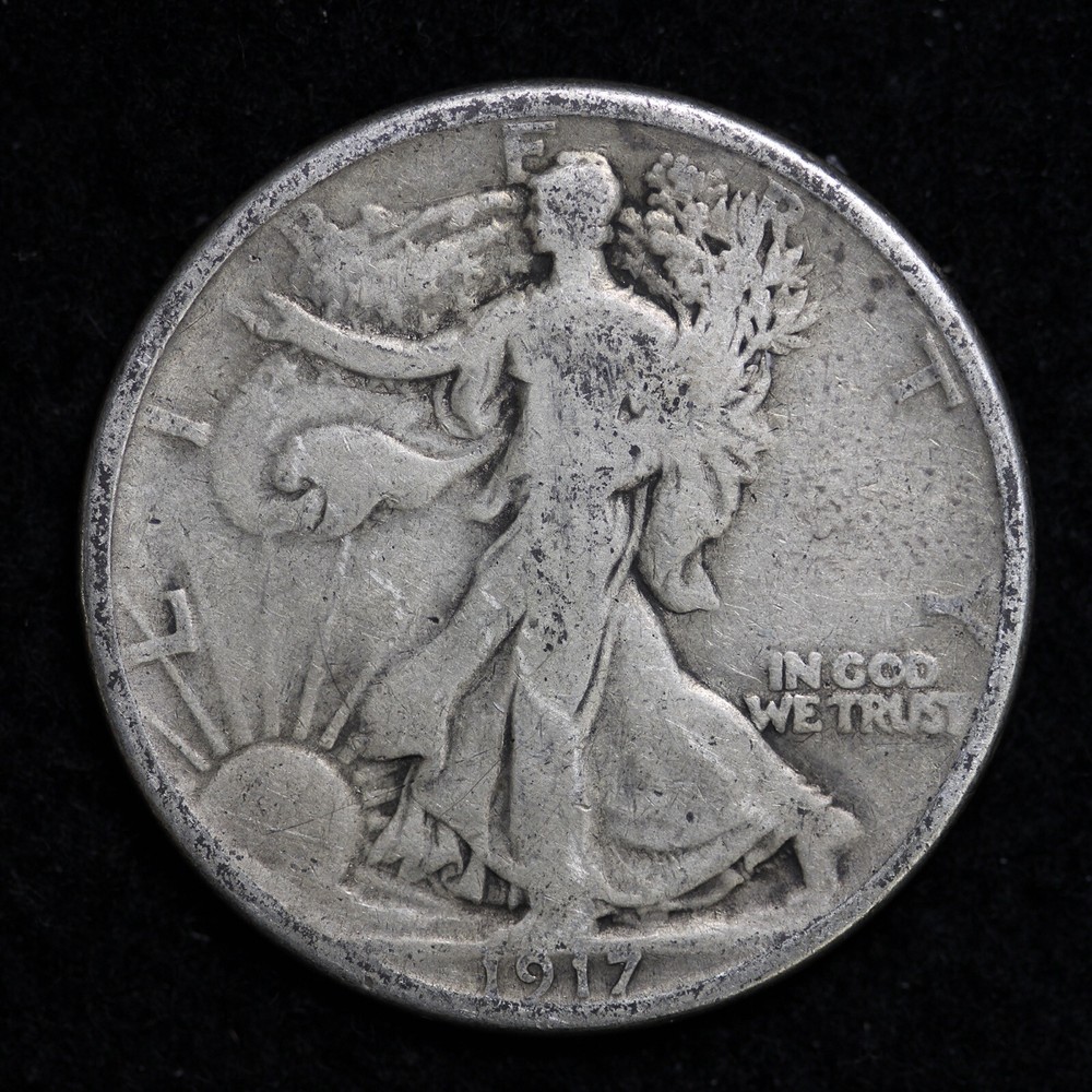 1917 Walking Liberty Silver Half Dollar B006 UP