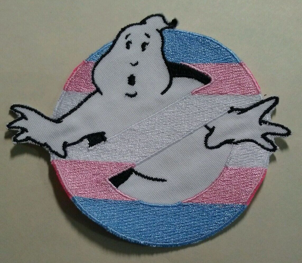 Trans Embroidered Ghostbusters No Ghost Patch [iron on]