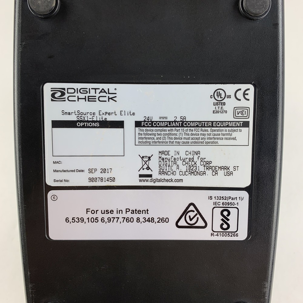 Digital Check SSX1-ELITE Smartsource Elite Tested Network Errors W/ Power Supply