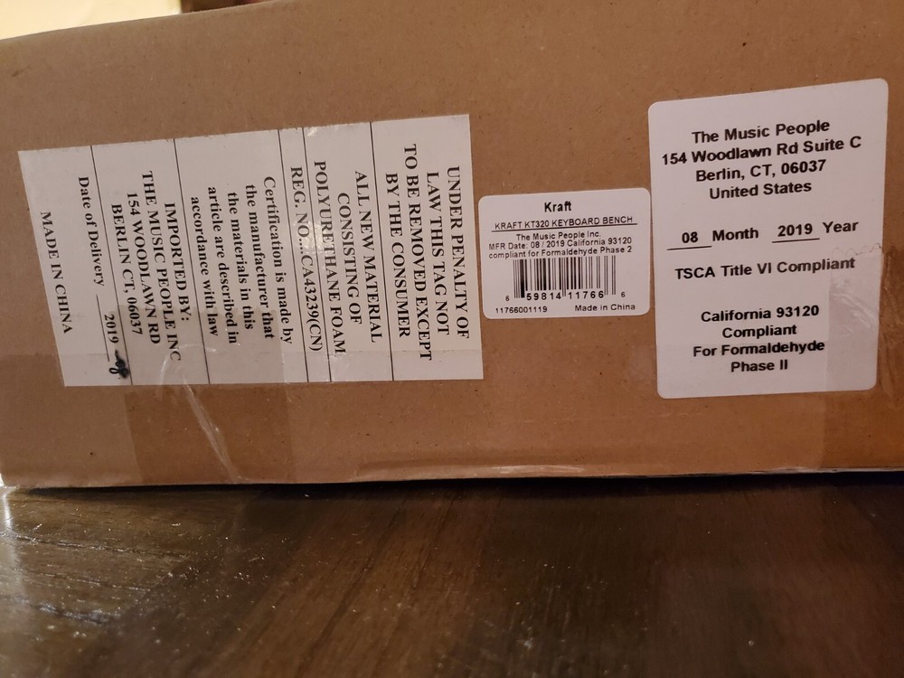 On-Stage KT320 Keyboard Bench unopened