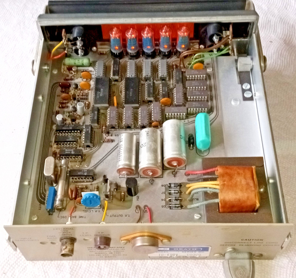 Heathkit IB-1101 Frequency Counter Working Vintage w Handle Power Cord Schematic
