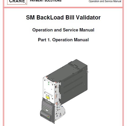 Cash Code SM Bill Acceptor Note Validator MANUAL SOFT SCHEME CIRCUIT
