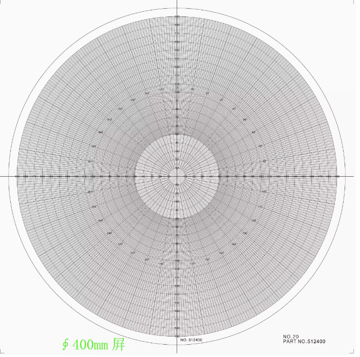 Optical Comparator Chart For Profile Projector Overlay Chart 512400 NO.20