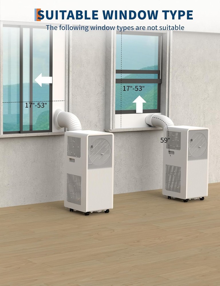 8000 BTU Portable Air Conditioner 3 in 1 Portable AC Unit Up to 350 Sq.Ft Remote