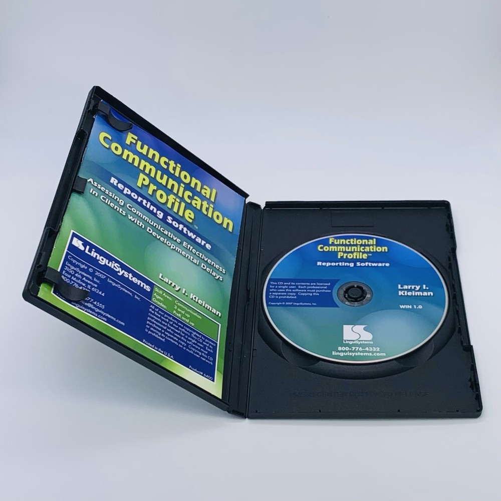 Functional Communication Profile Reporting Software Only No Manual Larry Kleiman