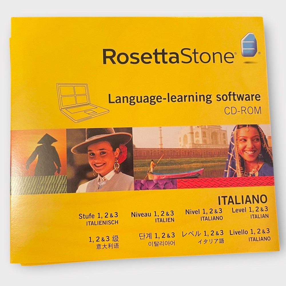 Rosetta Stone Italian Version 3 Level 1-3 Complete Language Learning Software
