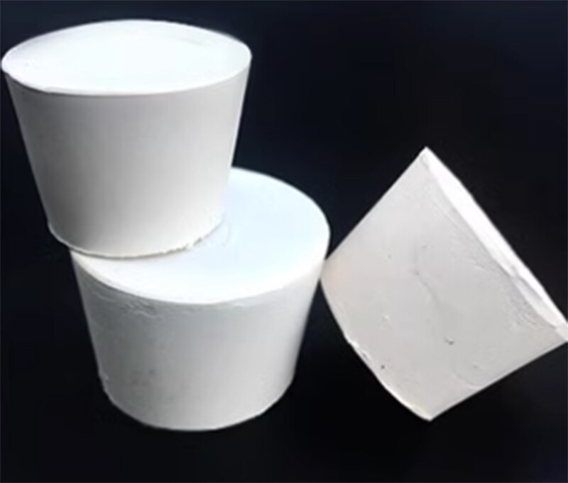 White Rubber Stopper Bungs Laboratory Solid Hole Stopper Tapered Flask 15 Sizes