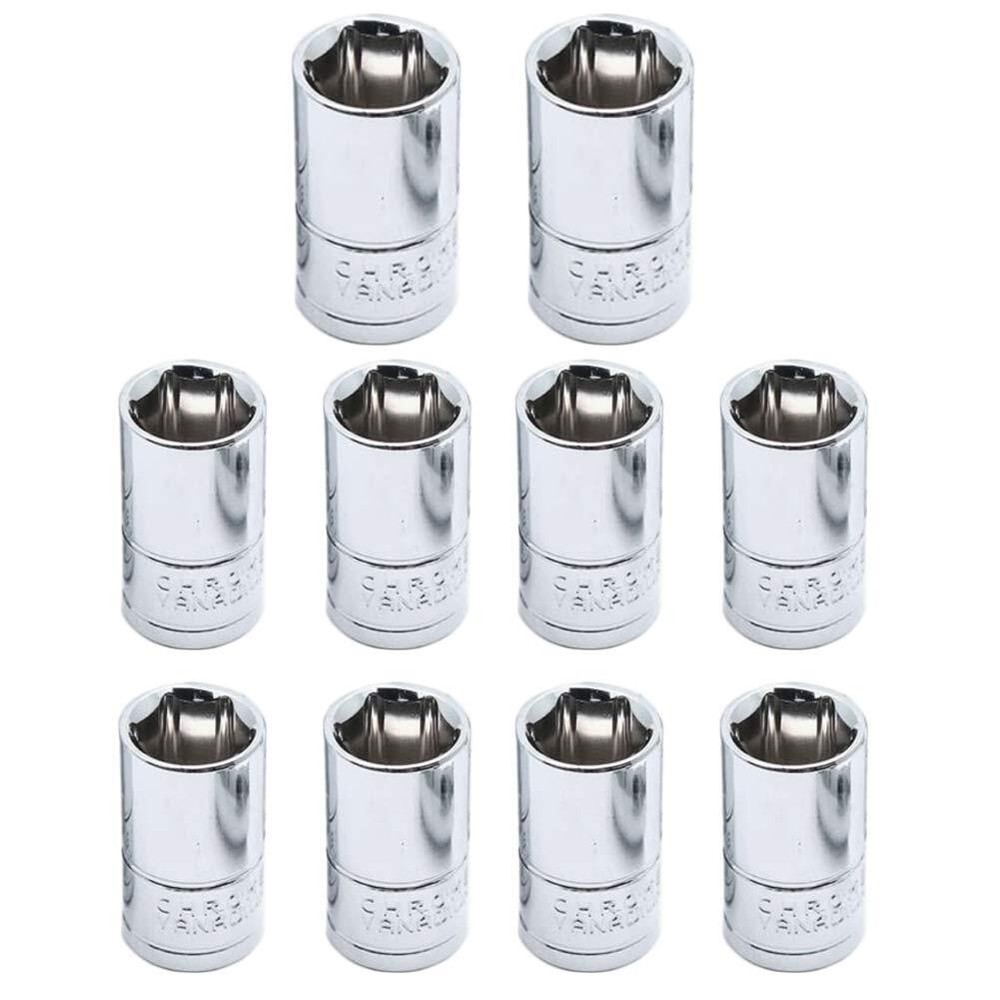 Shallow Socket 1/4 Inch Drive 10mm 6 Point 10pcs