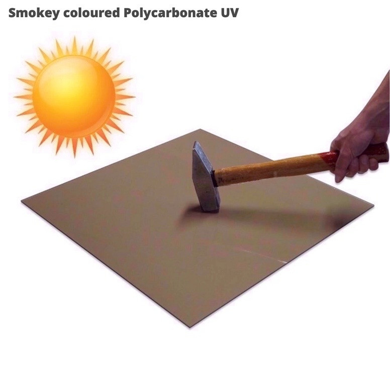 Polycarbonate Bronze Transparent 1/8" x 24" x 48" Sheet