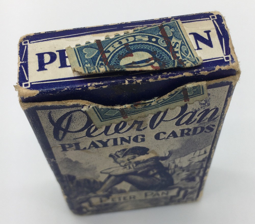 Vintage Peter Pan Miniature Playing Cards Complete Blue Deck