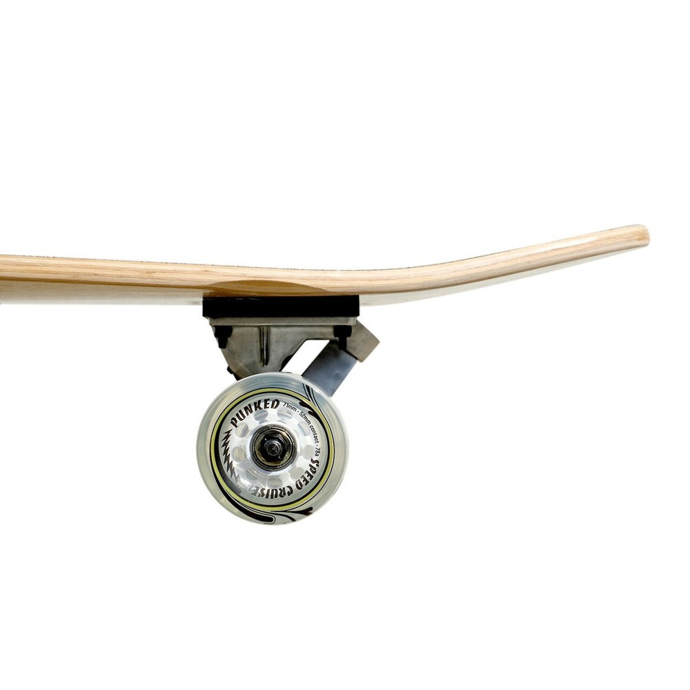 Yocaher Kicktail Longboard Complete - Geometric Series - Green