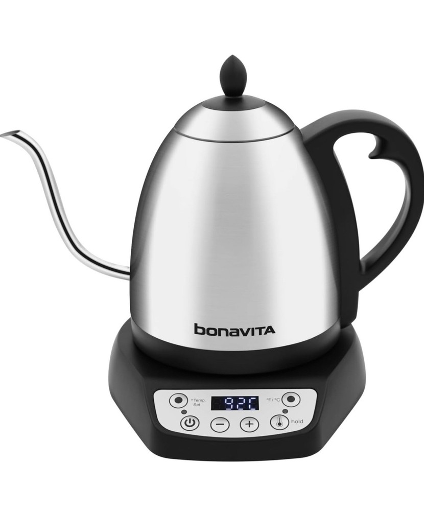 Bonavita 1L Digital Variable Temperature Gooseneck Electric Kettle for Coffee Br