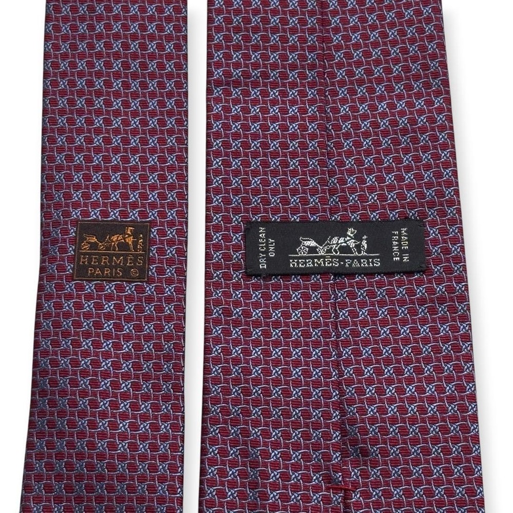 Condition HERMES Tie Hermes Pattern Jacquard Glossy 8cm