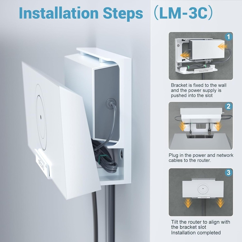 Space-Saving Starlink Gen 3 Mount - Optimal Stability & Easy Wire Management