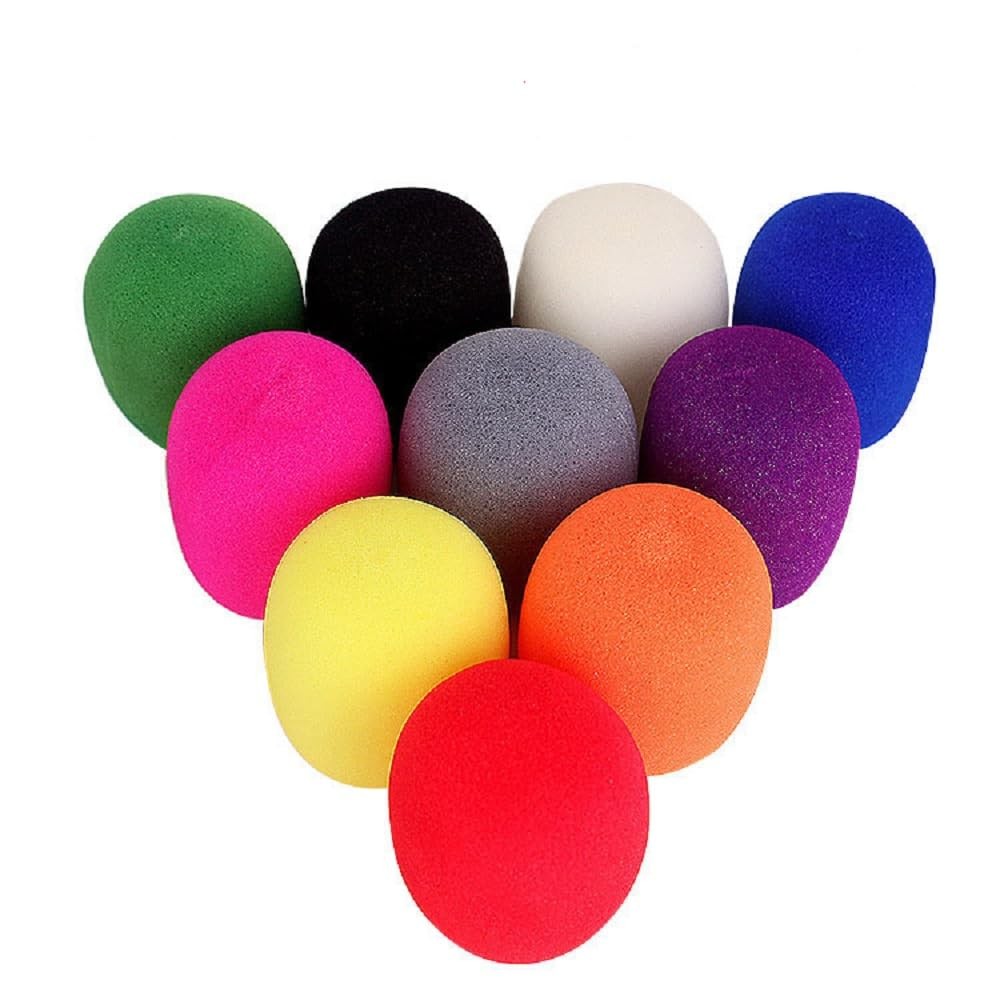 Thick Colorful Foam Microphone Covers for Handheld Mic  10 Pack