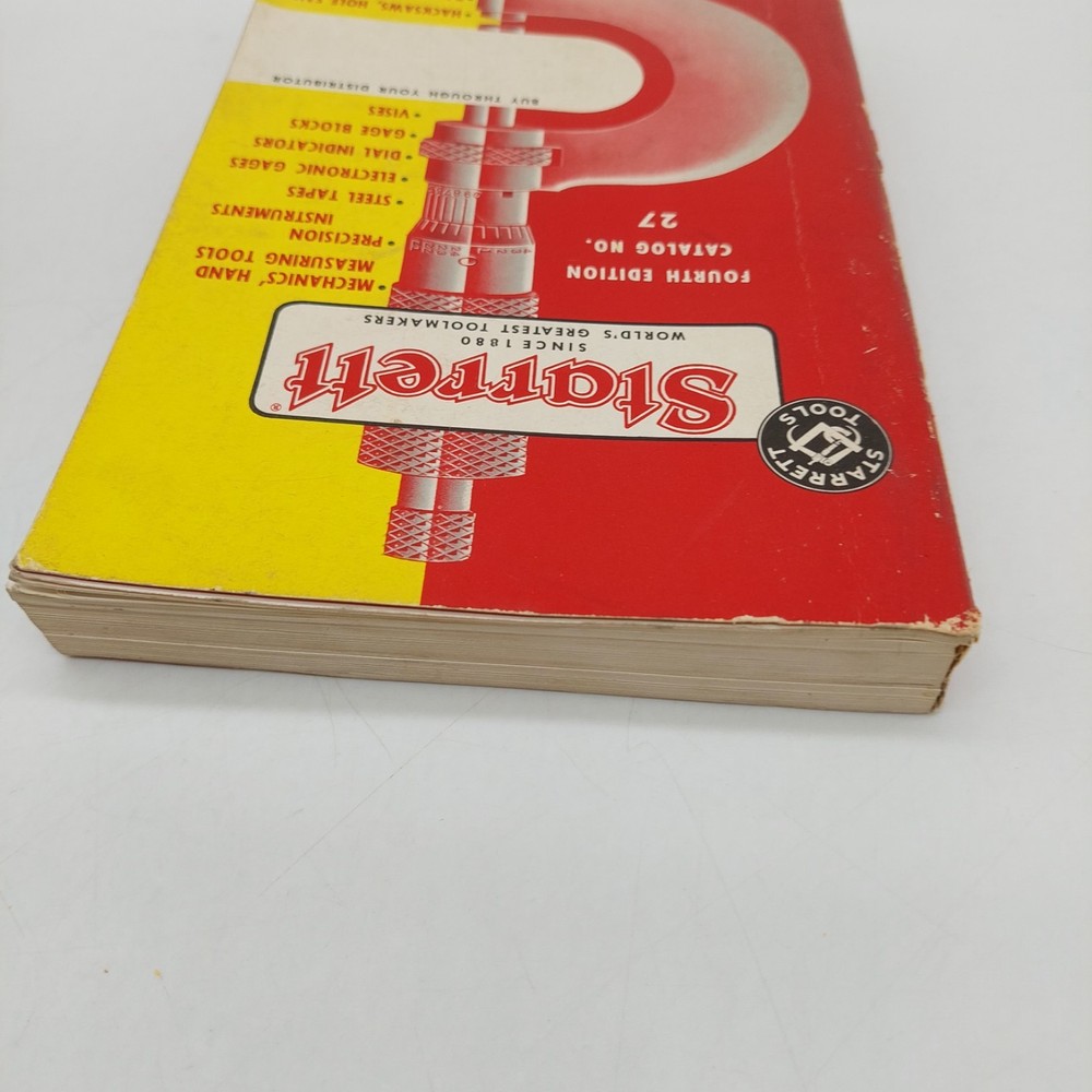 Starrett Tools Catalog No. 27 4th Edition 1965 Damaged READ