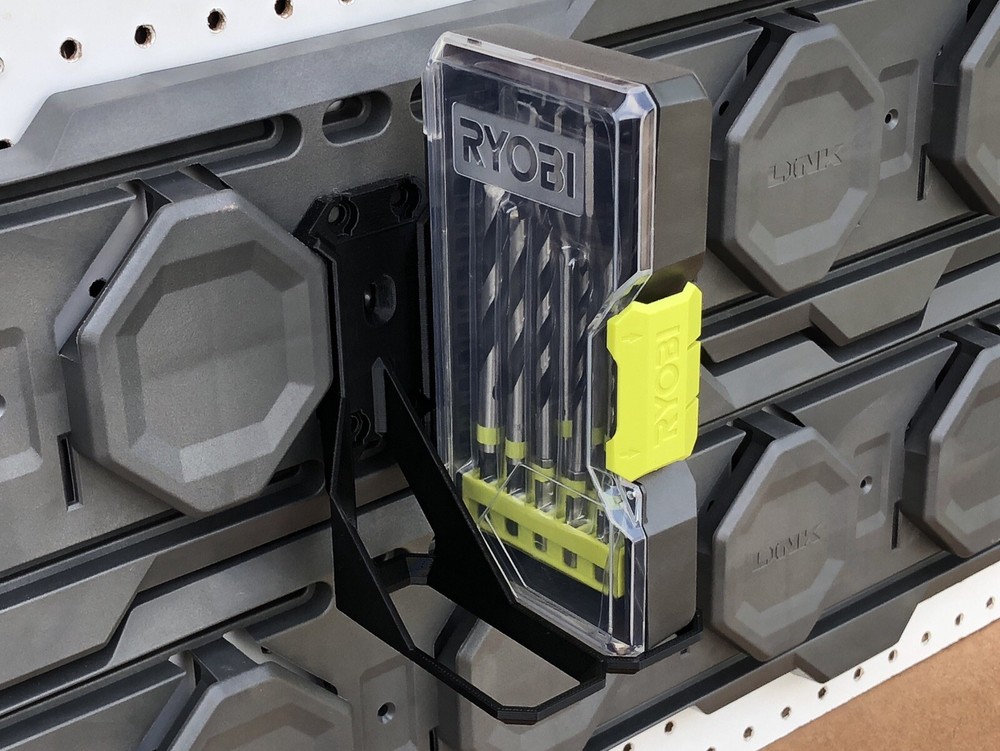 Ryobi Double Thin Bits Holder For Wall, Pegboard, Or Ryobi Wall Rails System