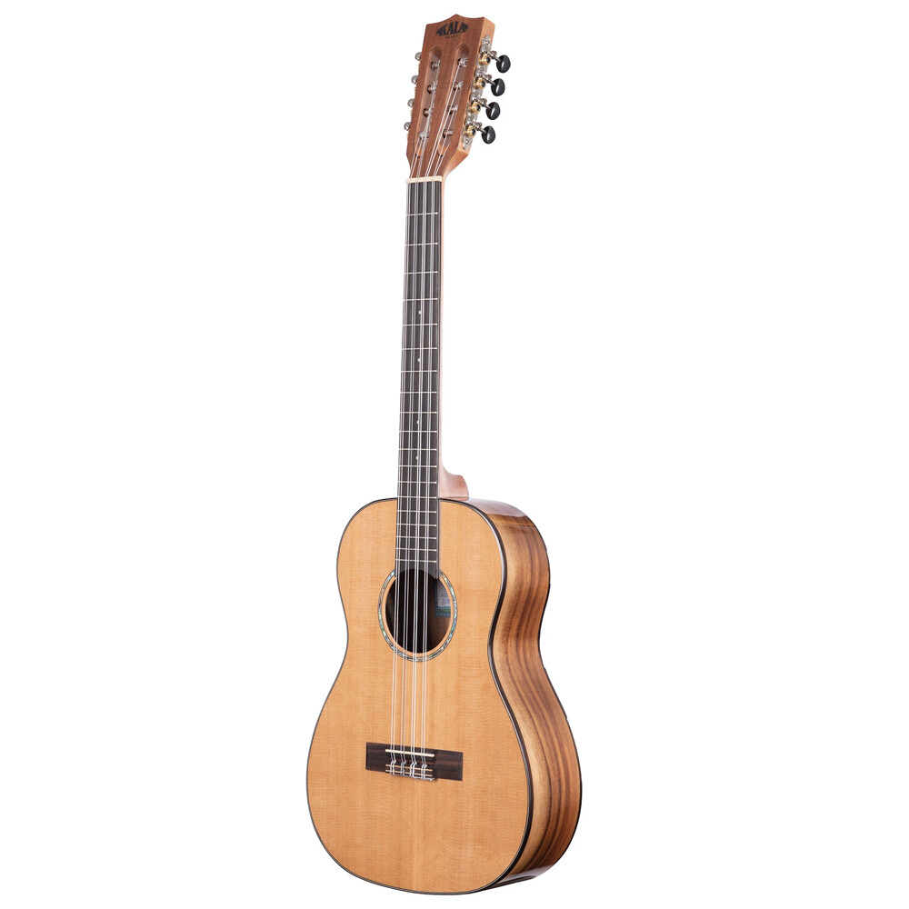 Kala KA-SCAC-B8 Gloss Solid Cedar Top Acacia Body 8-String Baritone Ukulele
