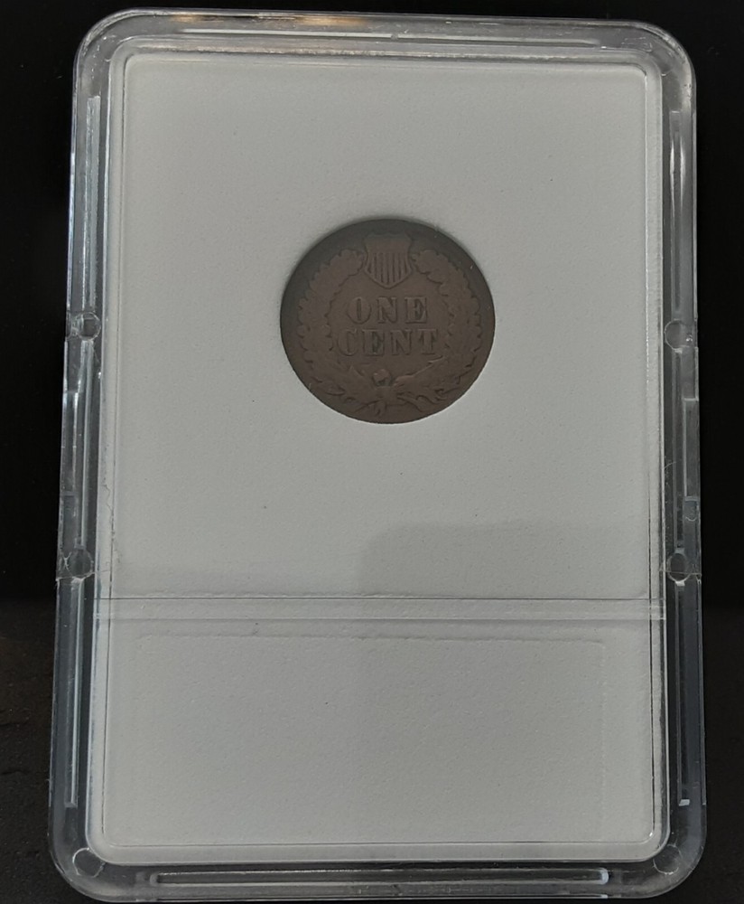 1895 INDIAN HEAD CENT- VG - HOLE- IN PLASTIC CASE - K246