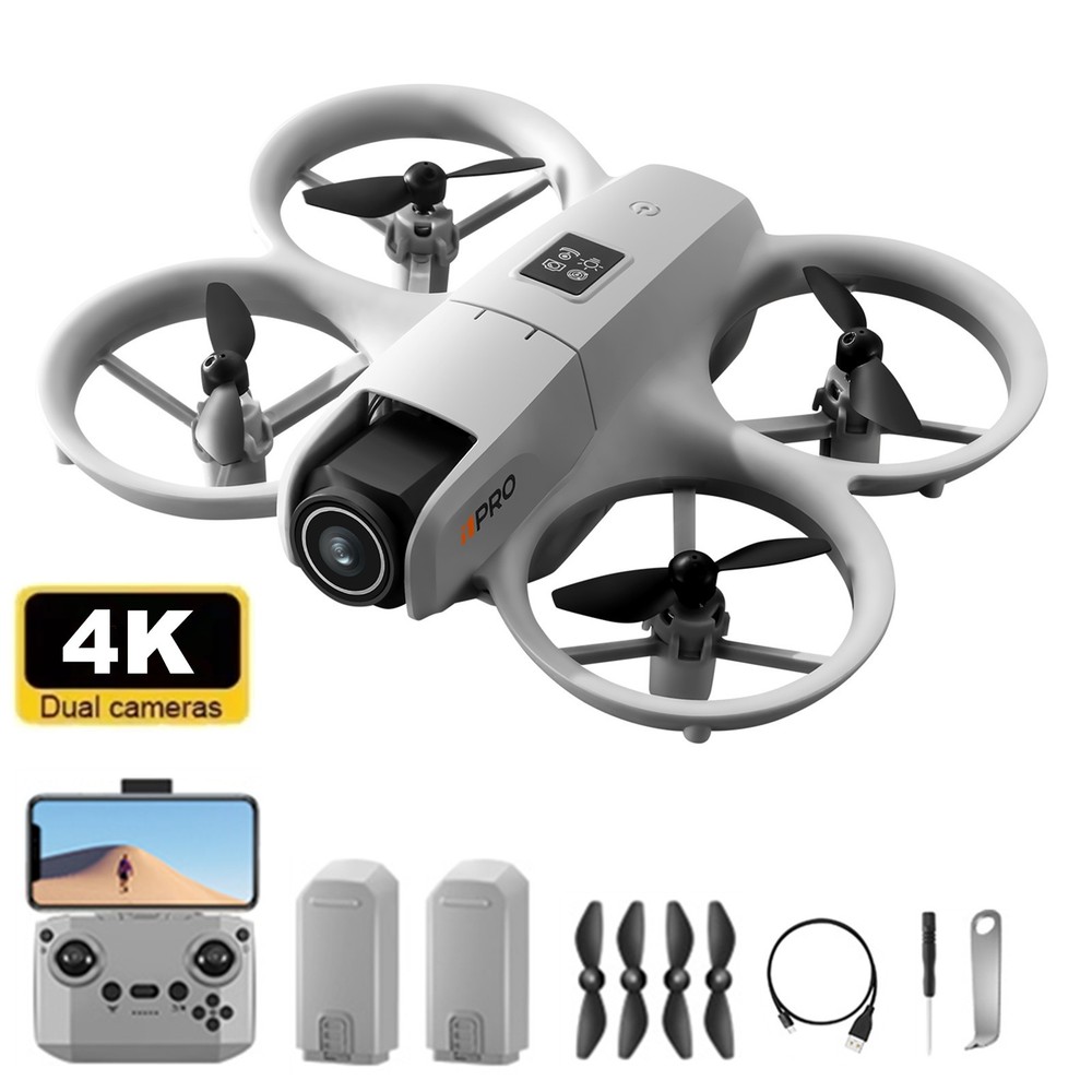 Mini Drone with HD Dual Cameras Obstacle Avoidance 180° Adjustable Camera