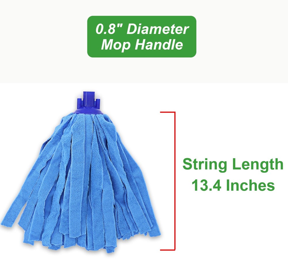 Microfiber Cloth Mop Head , String Mop Refills Screw onto All Standard Thread...
