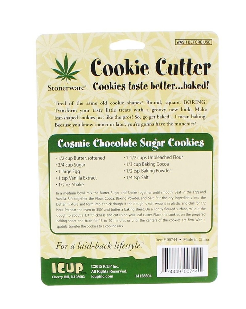 Stonerware Pot Leaf Shaped Cookie Cutter