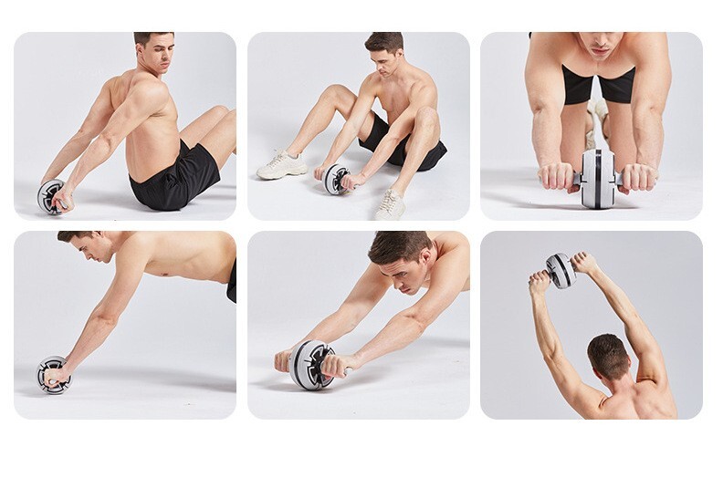 Fodoto Ab Roller Abdominal Exercise Roller - Forward Brake & Auto Rebound