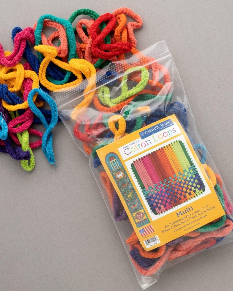 7" LOOPS, MAKES TWO POTHOLDERS - MULTI