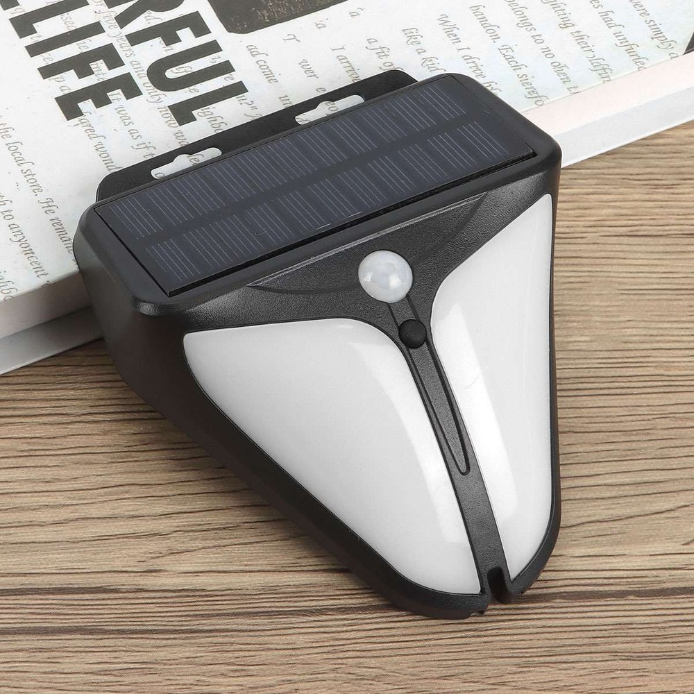 Solar Alarm LED Light with Strobe Light Motion Sensor Detector Wireless US