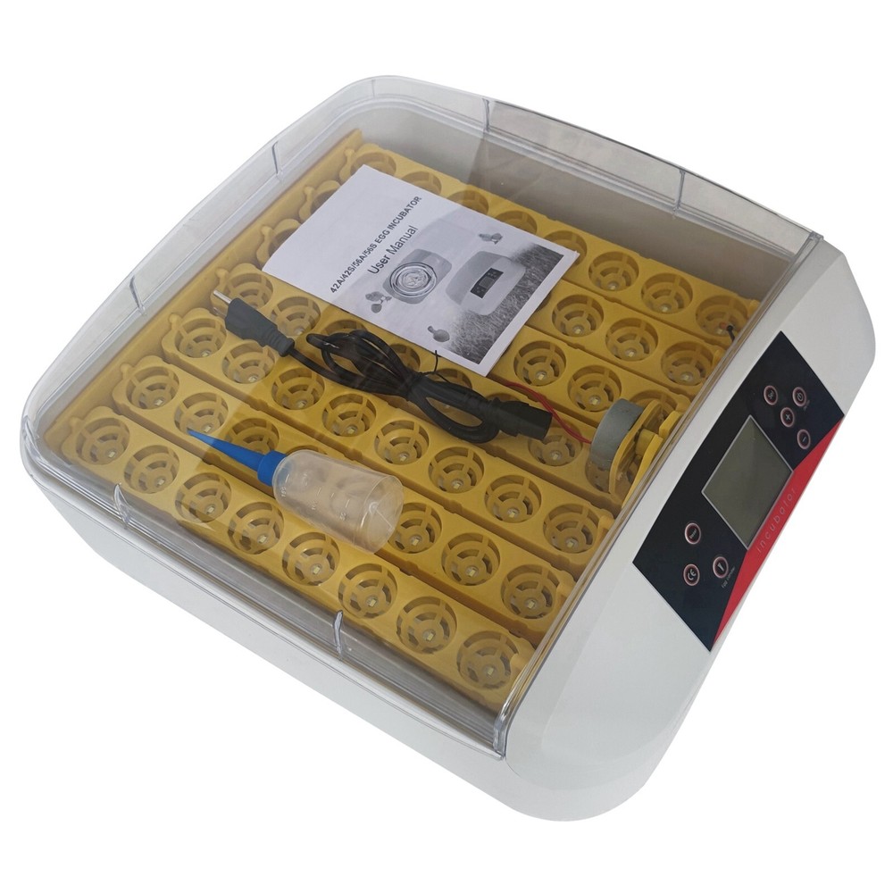 Egg Bird Incubator Automatic Poultry Hatcher Breeder Egg Turning 56 Eggs 110V