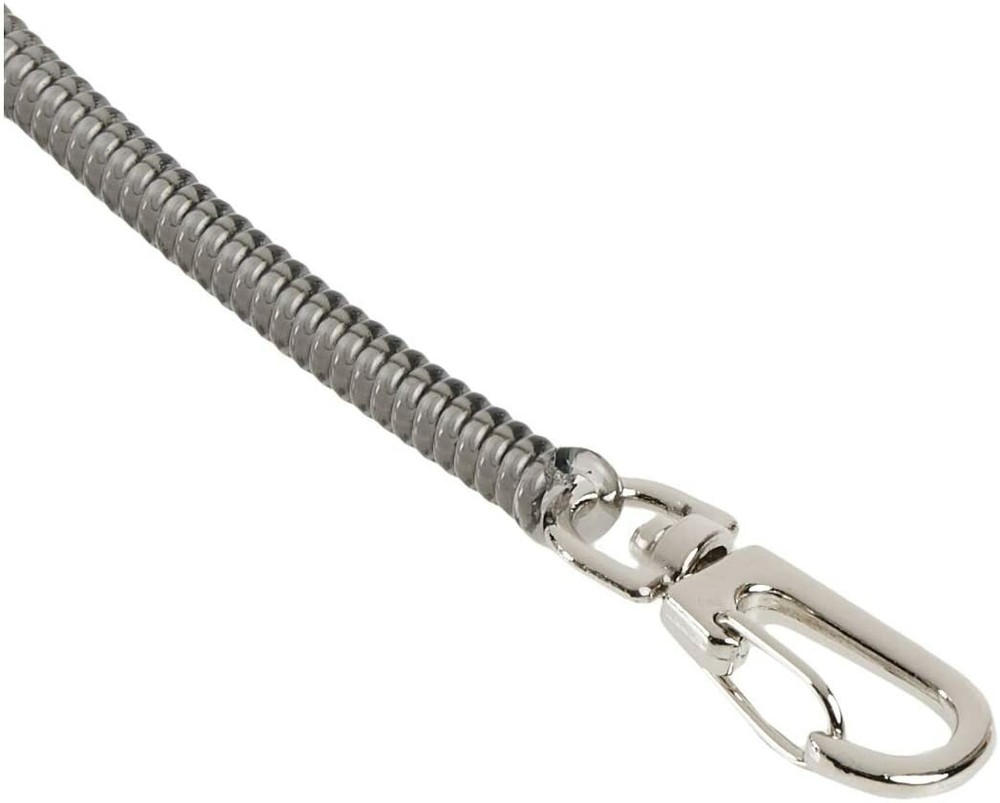 6 COILED CLIP LANYARDS, ELASTOMER W/NYLON