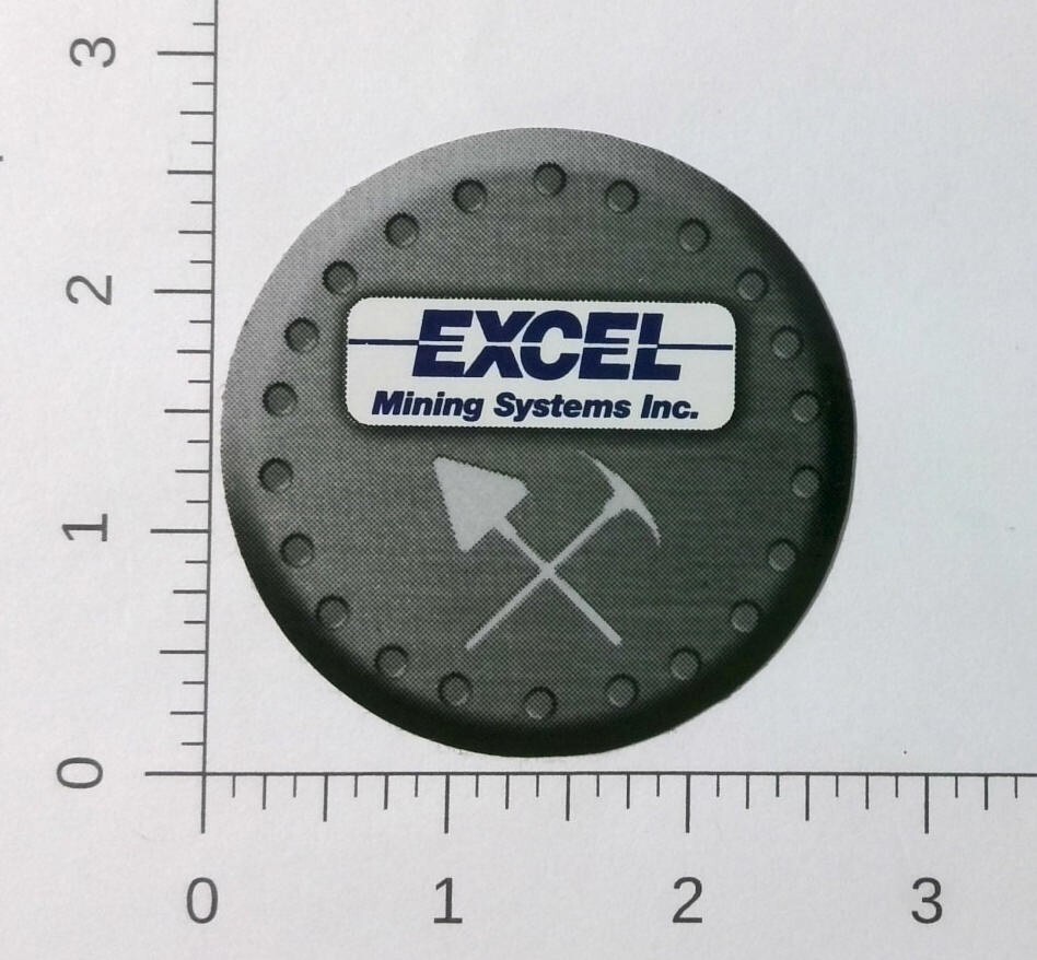 Vintage Excel Mining Systems Inc Cadiz Ohio Coal Mining Sticker Decal