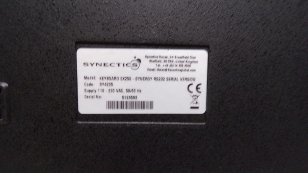 Synetics CCTV Keyboard Type EX-250 RS232 Untested